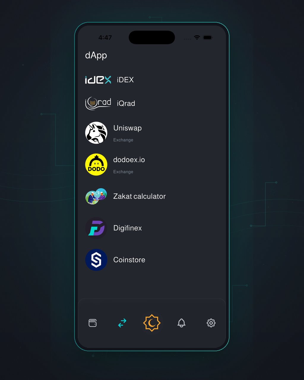 ISLAMIwallet — in-app dApp browser directory